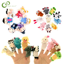Baby Plush Toy Finger Puppets Tell Story Props 10pcs Animals