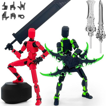 幸运人偶13关节可动3d打印人偶玩具第3代假人玩偶diy全身解压神器