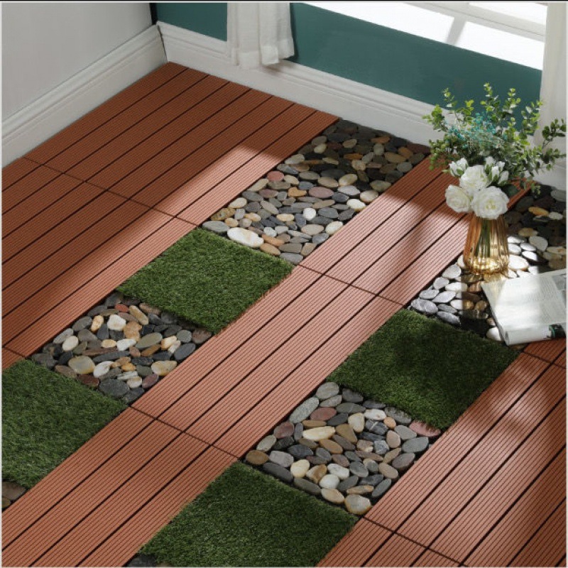 阳台木地板户外塑木木塑地板庭院dly花园露台室外防腐生态木地砖