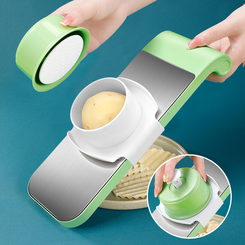 Household Potato Grater Multi-Purpose Kitchen Chopper Stainless Steel Radish Wipe Slicer Garlic Slicing Machine Gift