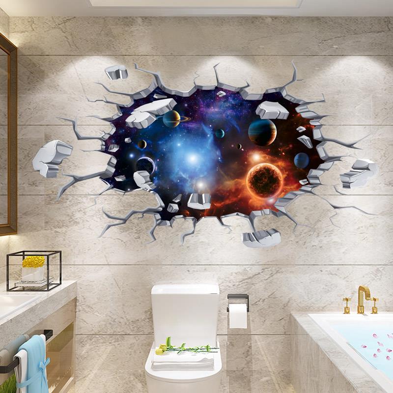 卫生间装饰贴纸瓷砖防水墙贴卧室墙面墙壁遮洞补洞贴墙上遮丑贴画