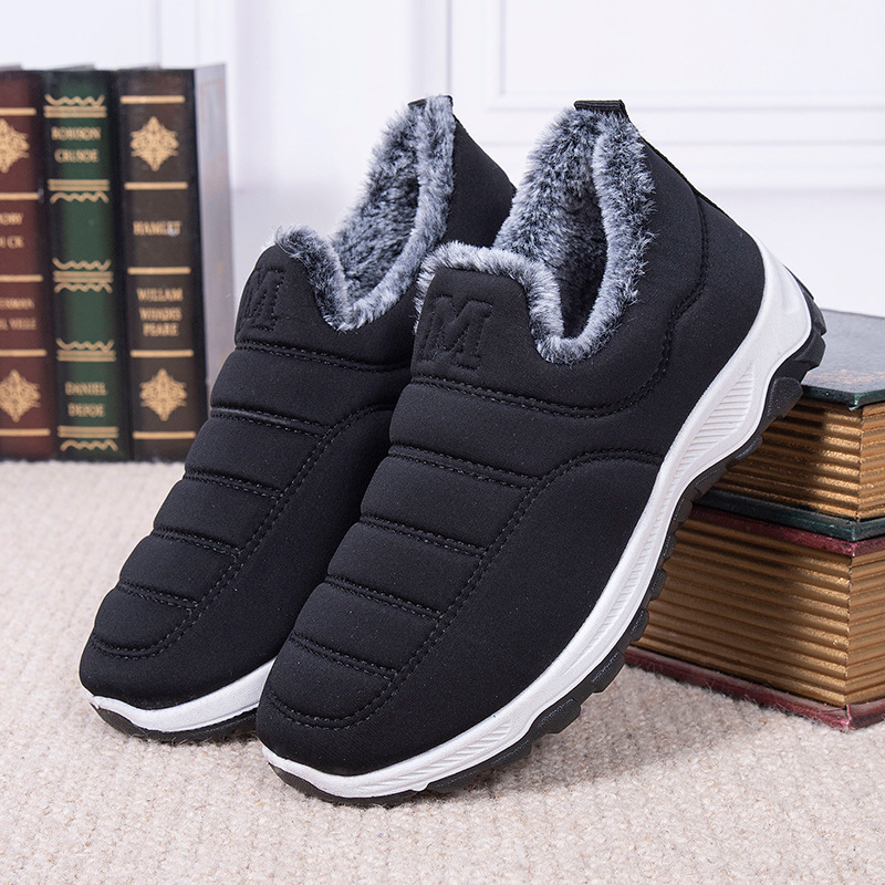 Cotton Shoes Autumn and Winter Fleece-Lined Thickened Cotton Waterproof and Snow Defense Middle-Aged and Elderly Cotton Shoes Warm Stall Men's and Women's Cotton Shoes One Piece Dropshipping