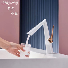 德国工艺台盆龙头白色面盆水龙头卫生间个性创意浴室洗手台龙头