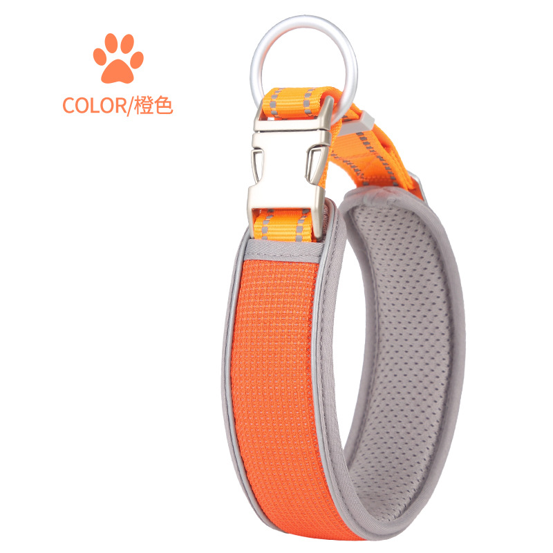 Pet Collar Breathable Reflective Silk Collar Us 3mm Luminous Strip Large, Medium and Small Dogs