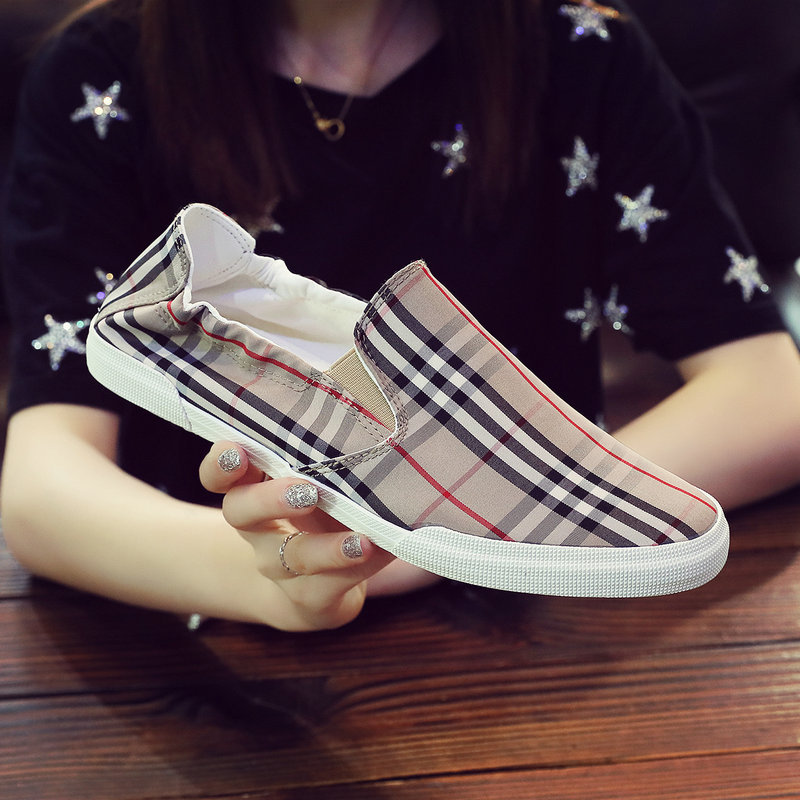 春秋季新款雨伞布鞋子男夏透气帆布乐福鞋男懒人一脚蹬休闲鞋男鞋