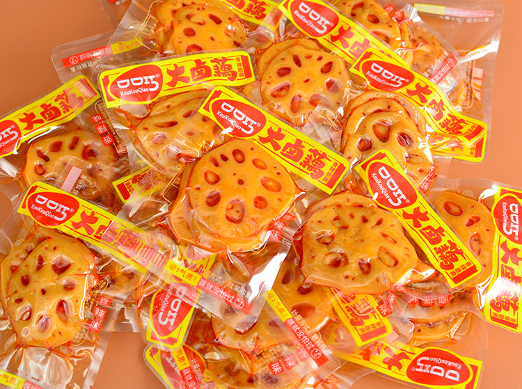 口口巧 大卤藕黑鸭味香辣味5斤/袋办公室休闲零食追剧解馋小吃