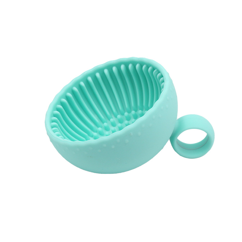 New Silica Gel Scrubbing Bowl Makeup Brush Cleaning Bowl Beauty Cleaning Tools Creative Small Balls Washing Bowl Cleaning Pad