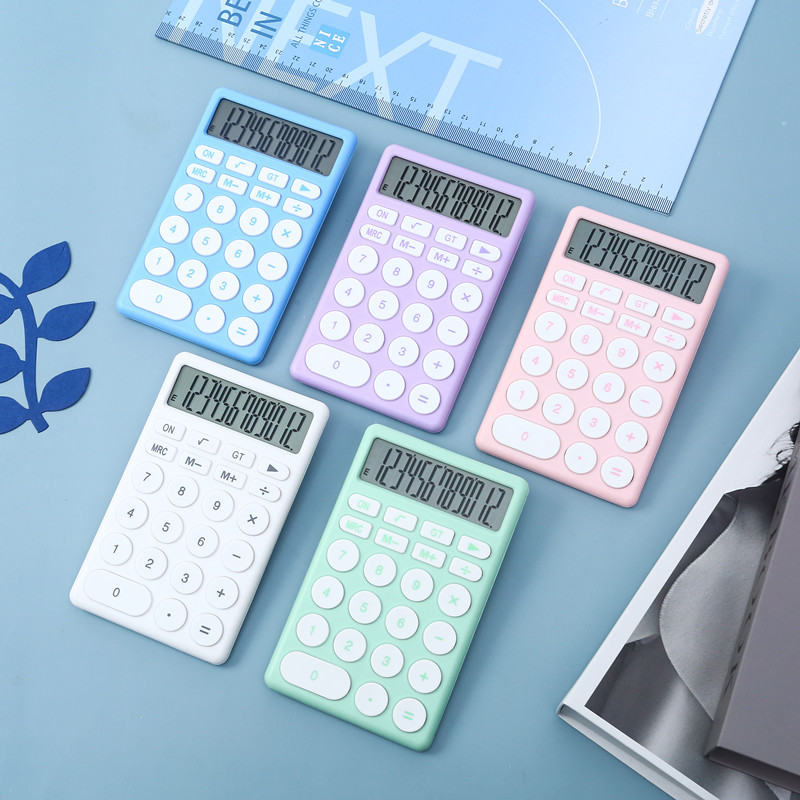 Small Single Color Printing New Calculator Student Macaron Color Desktop Cute Good-looking Office Computer Ultra-Thin