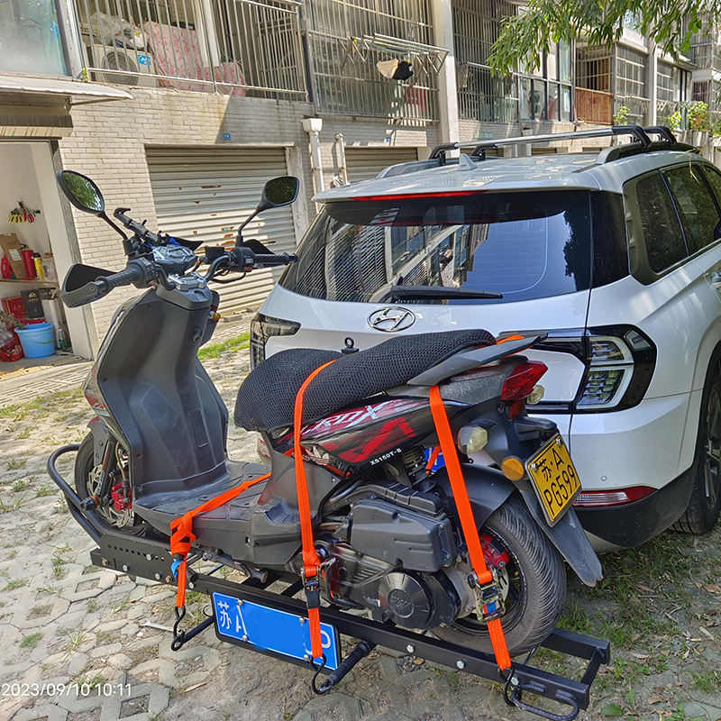汽车后挂摩托车架越野摩托车架便携式后背架车尾摩托车拖车架