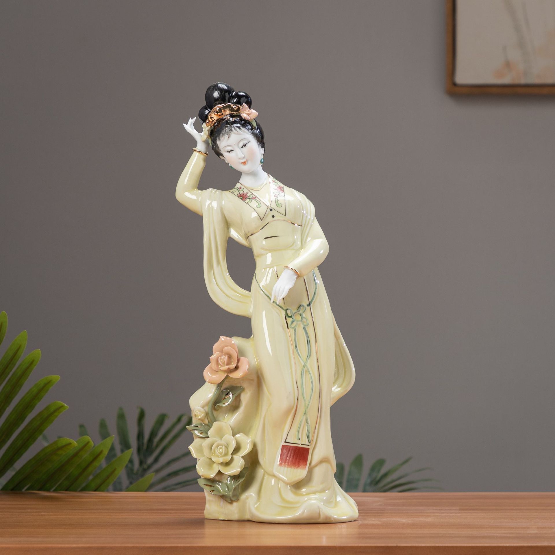 陶瓷工艺品摆件中式唐装七仙女陶瓷礼品家居饰品