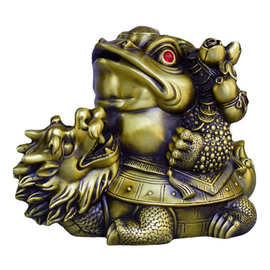 黄铜龙蟾摆件批发金蟾铜蟾龙头金蟾龙龟背金蟾家居门店办公室礼品