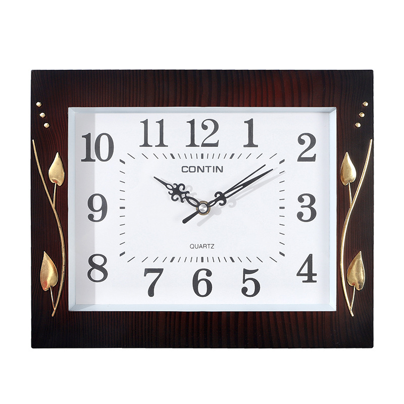 Kangtian New Home Fashion High-End Wall Clock Living Room Punch-Free European Entry Lux Clock Wall-Mounted Factory Wholesale