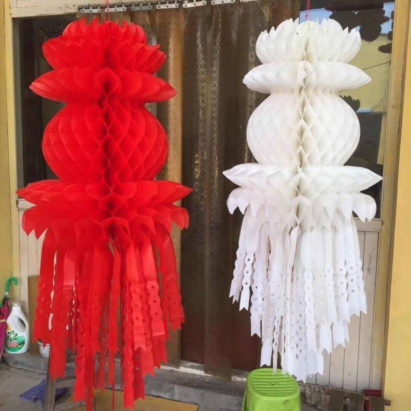 清明节吊子用品灯笼上坟扫墓祭祖纸灯笼上坟钱祭祀拉花挂清挂纸