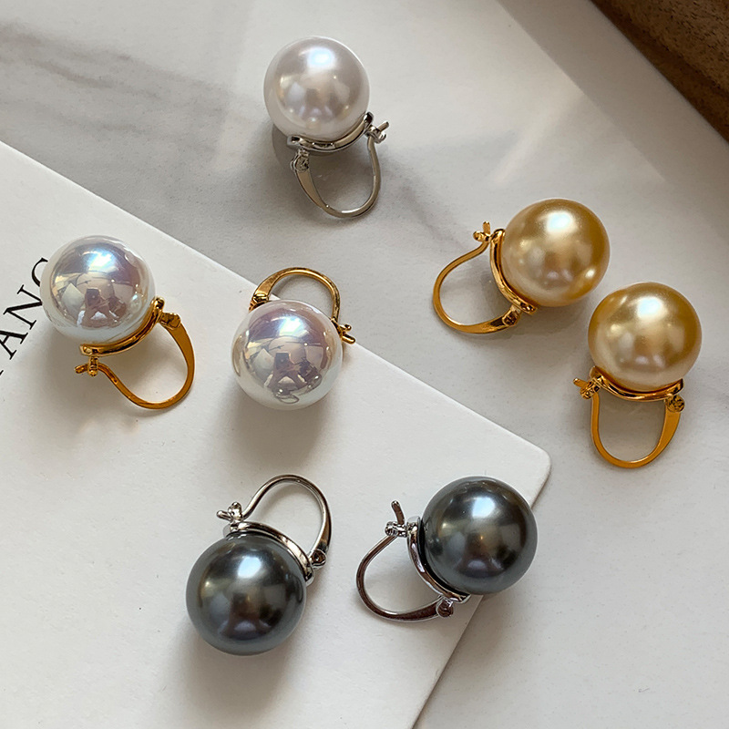 special-interest design light luxury temperament earrings for ladies earrings ear studs french retro high sense australian white pearl ear clip women