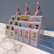 生日蛋糕蜡烛展示架存放柜高透明亚克力定.制盒子置物架烘焙甜品