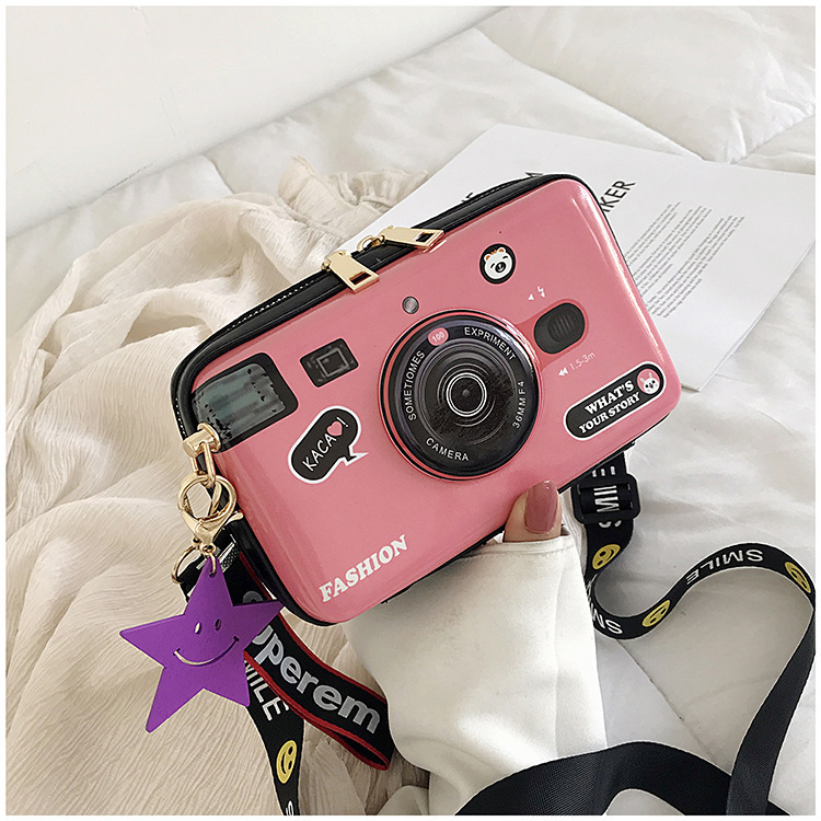 Camera Bag Female 2023 Cross-Border New Arrival Box Bag Korean Style Cute Girl Funny One Shoulder Crossbody Bag Wholesale