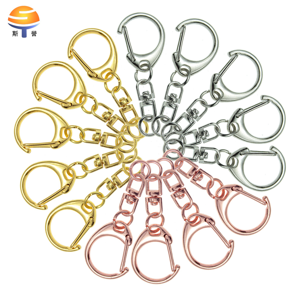 in Stock Wholesale Metal D-Shape Button Alloy Small C Buckle with 8 Horoscope Buckle Key Chain Keychain