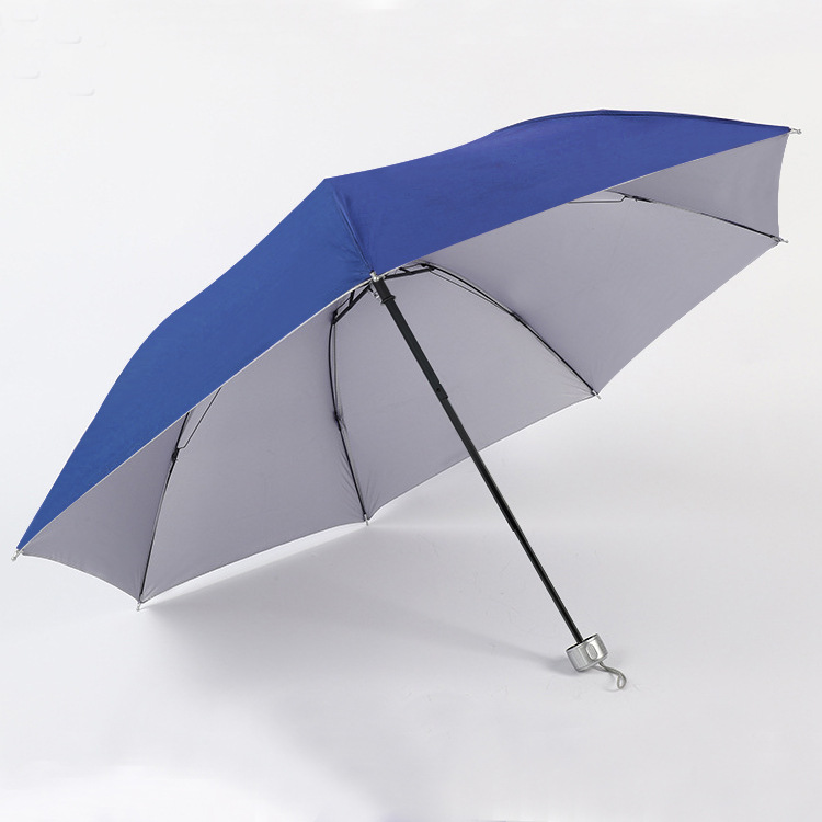 Automatic Vinyl Umbrella for Male and Female Students Uv Uv Protection Tri-Fold Rain and Rain Dual-Use Sun Umbrella Wholesale Formulation