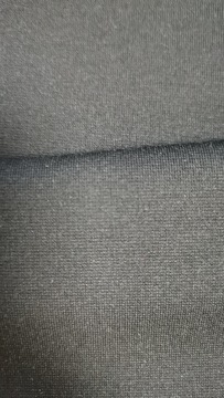 280gtr罗马布涤纶人棉氨纶黑色面料批发