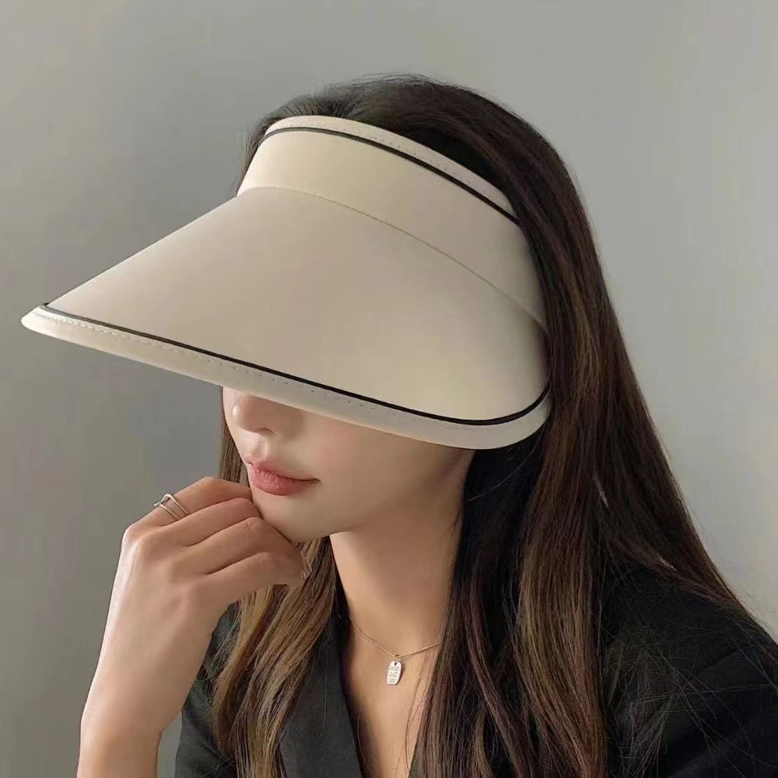 Summer Sun-Proof Foldable Sun Hat Women's Uv-Proof Net Red Full Cover Face Big Brim Visor Cap
