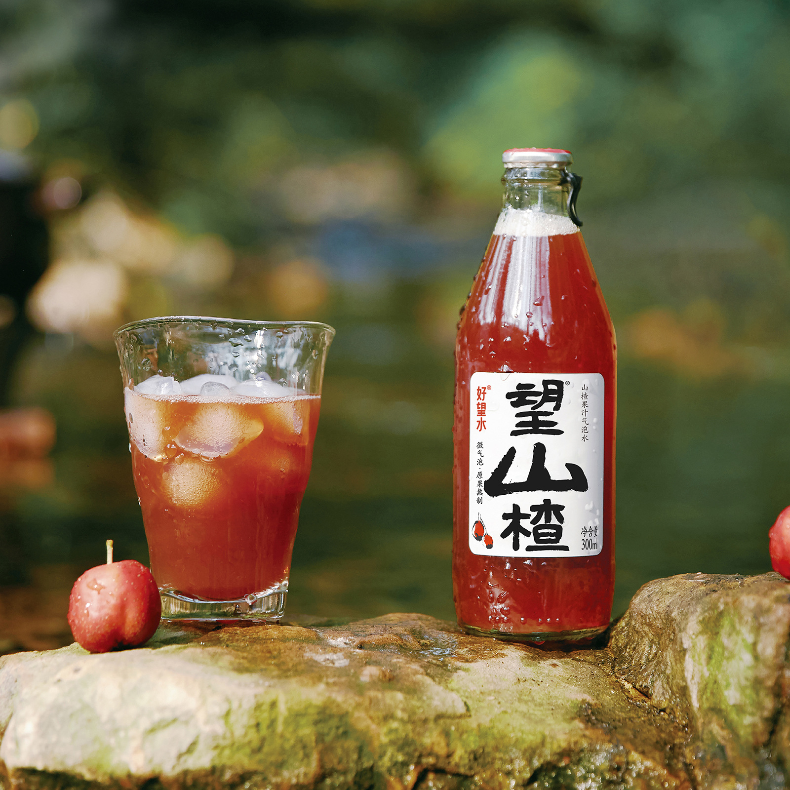 好望水望山楂气泡水望桃花梅好柠萌气泡果汁健康饮料饮品300ml