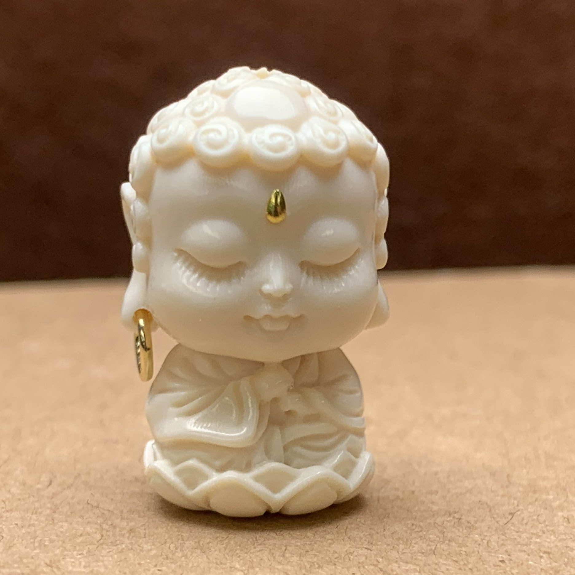 天然万年猛犸象牙雕刻件 宝宝佛 如来佛祖 吊坠diy小配饰散珠子