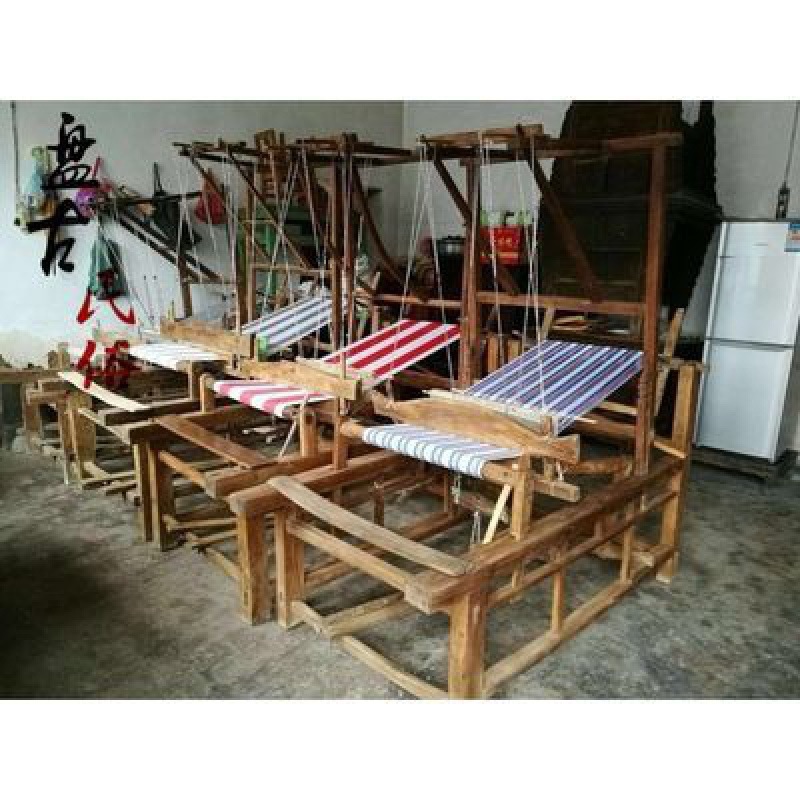 老式手工织布机摄影棚老织布机织布机民国老物织布机老家具造景