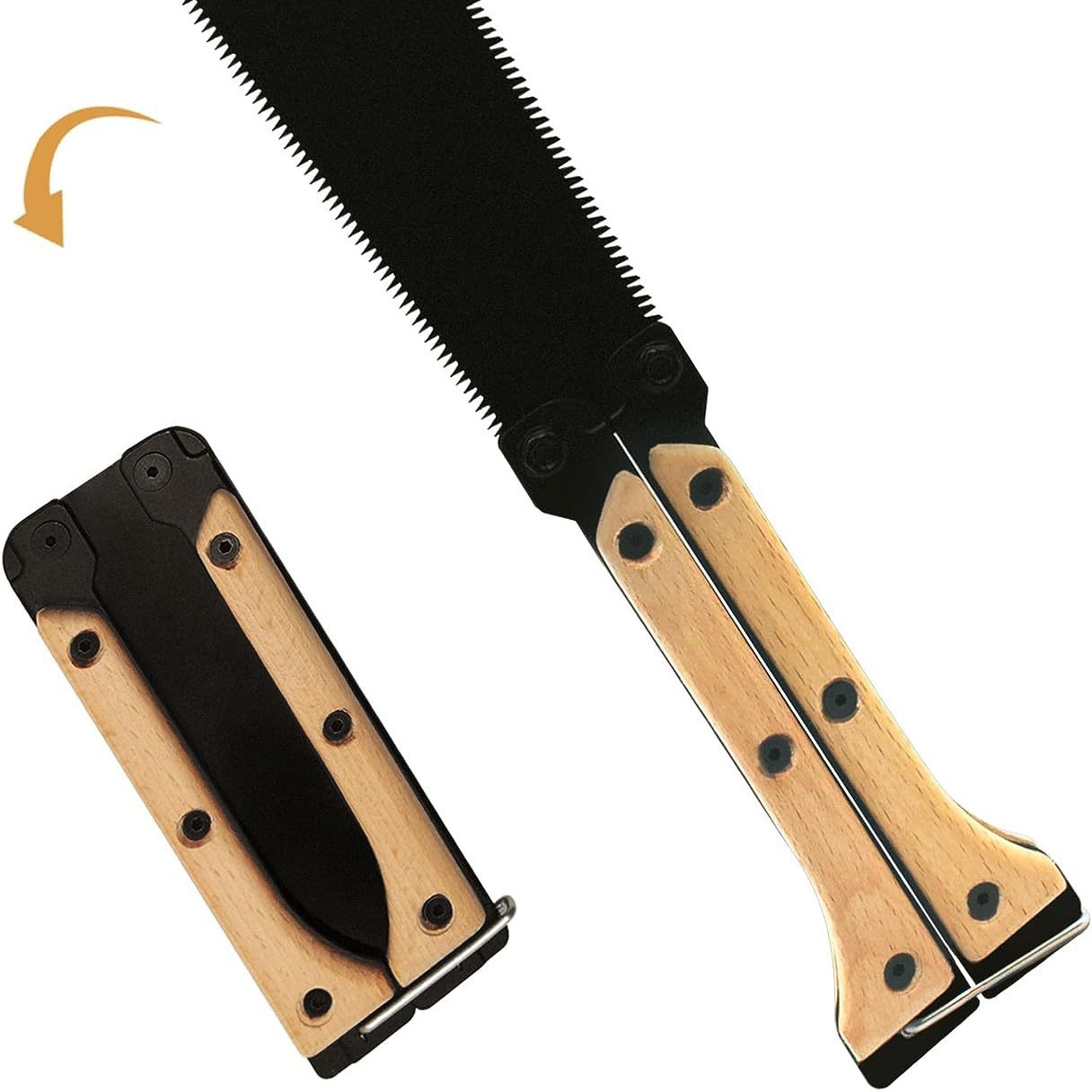 5 寸双面折叠木工锯手锯细齿花园树枝工具-阿里巴巴