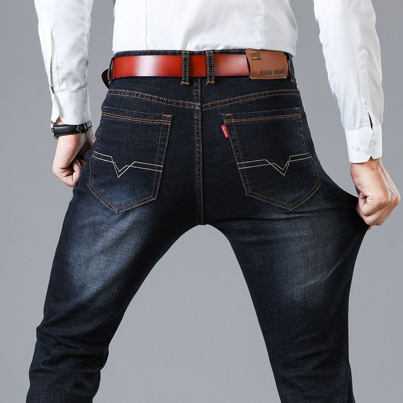 Men's Clothing Men's Jeans Men's Summer Thin Stretch Men's Straight Men's Work Jeans Men's Pants Jeans