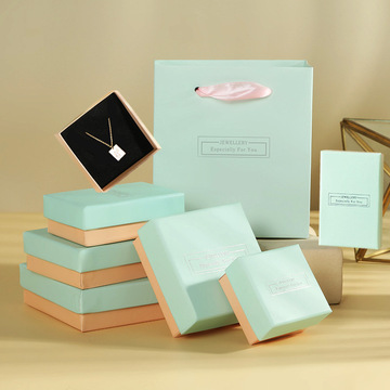 高级感包装盒首饰礼盒戒指蒂芙尼饰品盒套装小众耳钉盒项链纸盒子