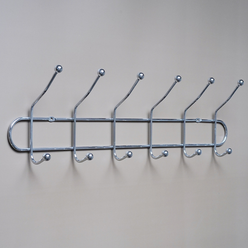 打孔挂钩壁挂白墙重物衣帽钩上下勾门后一排厕所墙壁免打孔挂衣钩