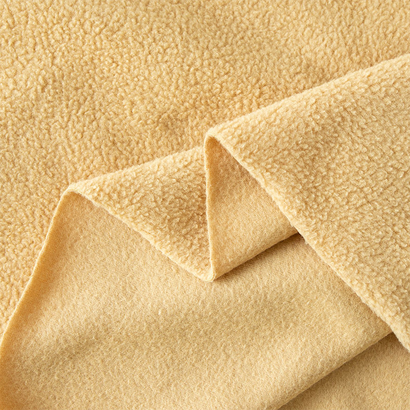 珊瑚绒布料摇粒绒加厚白色抓绒玩偶短毛绒珊瑚绒布保暖绒布面料