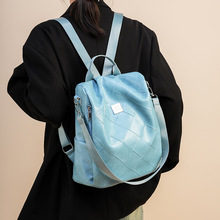 韩国双肩包女2024新款潮大容量旅游百搭时尚学生通勤轻便旅行背包