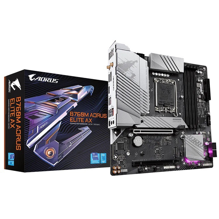新品技嘉b760m aorus elite ax d5电脑主板适用13代13600k_90f