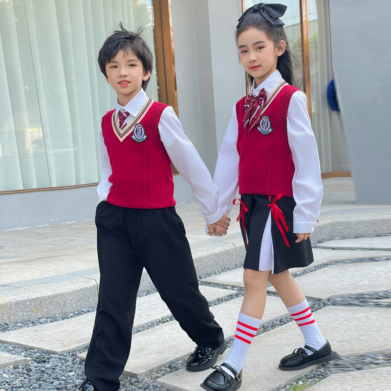 小学生校服春秋装套装英伦风幼儿园园服班服六一儿童演出表演合唱