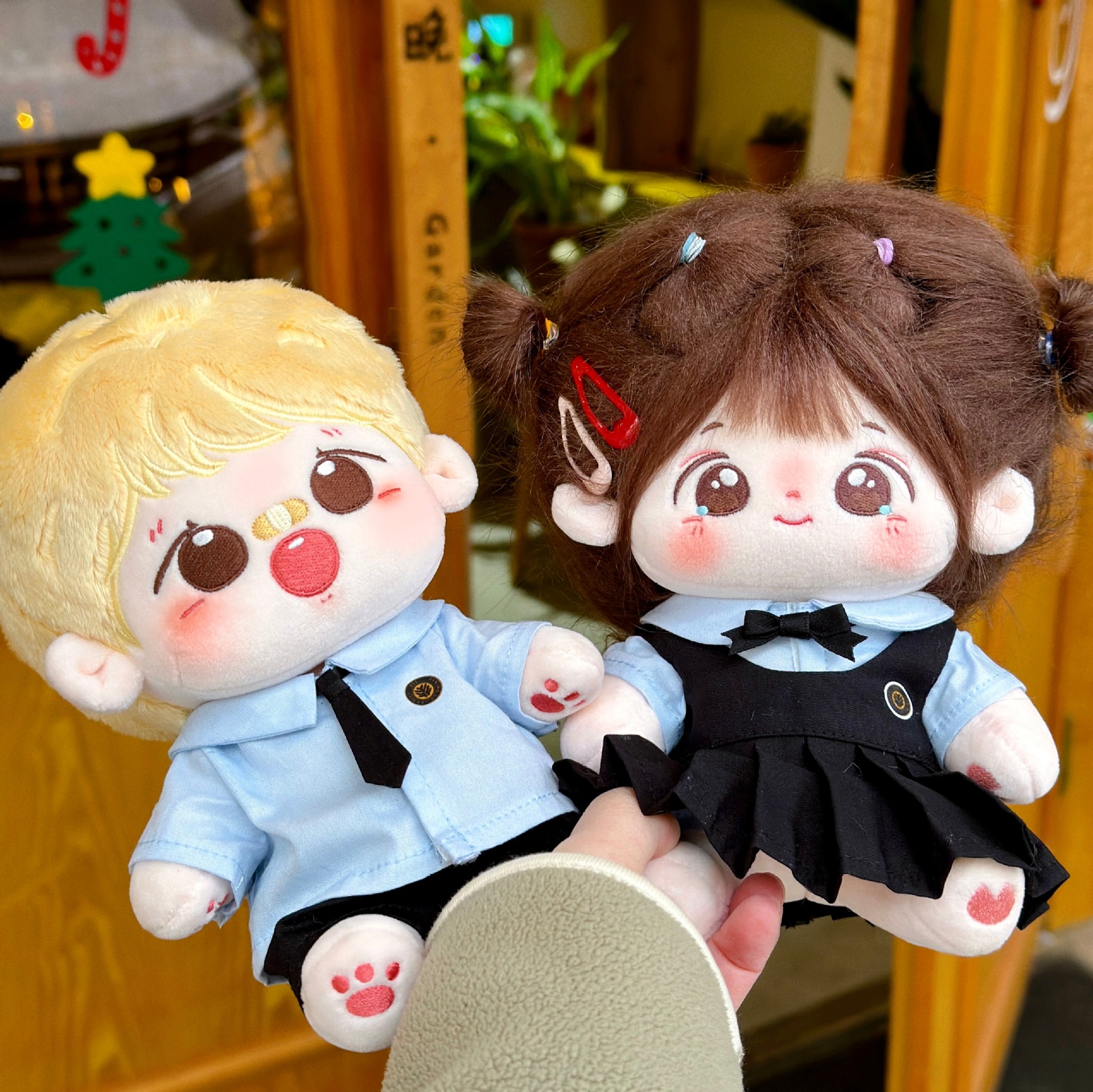 20cm 棉花娃娃娃衣可爱校园风套装cp套装送礼网红娃衣bjd娃衣ob11