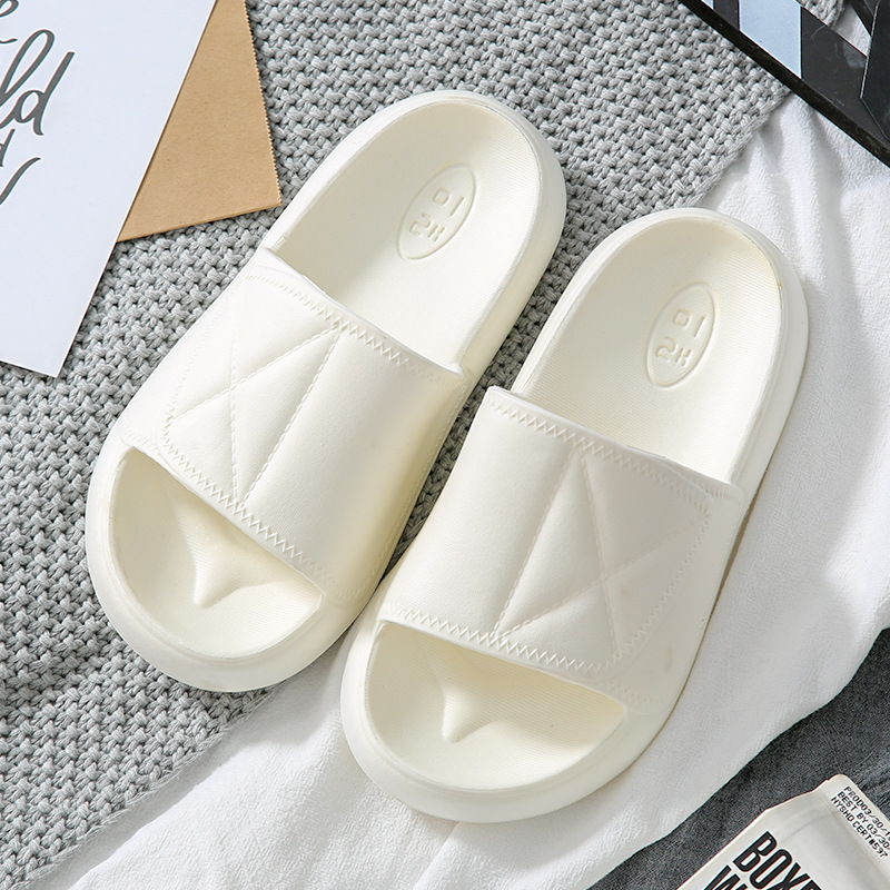 Women's Thick-Soled Sandals with Shit Feeling Summer Couple Home Interior Home Bathroom Bath Slippers Men's Soft-Soled Summer