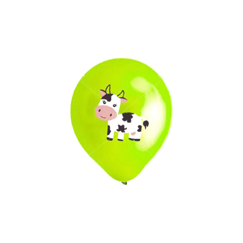 Farm Birthday Theme Balloon Set Animal Birthday Party Gathering Decoration 12-Inch Ranch Theme Rubber Balloons