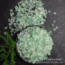 厂家供应天然绿萤石碎石水晶碎石颗粒鱼缸盆栽消磁石批发
