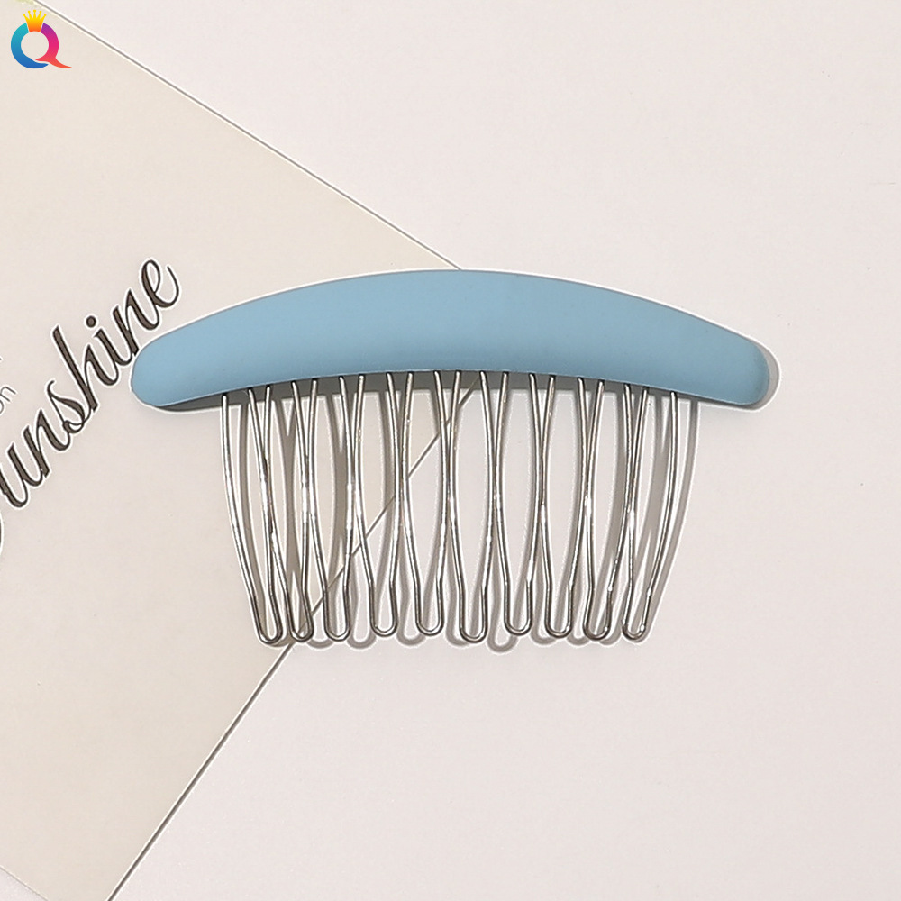 奇阅韩国发梳倒插梳少女感刘海梳发卡防滑盘发后脑勺碎发发钗发饰