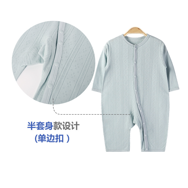 Summer Thin Crawling Suit Cotton Baby Jumpsuit Romper Breathable Toddler Air Conditioning Clothes Short Sleeve Newborn Pajamas Baby Clothes