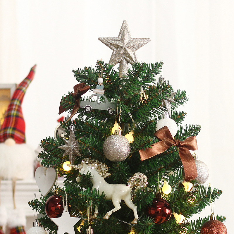Cross-Border New Christmas Decorations European Christmas Hanging Kit Mini Desktop Christmas Tree Diy Ornaments