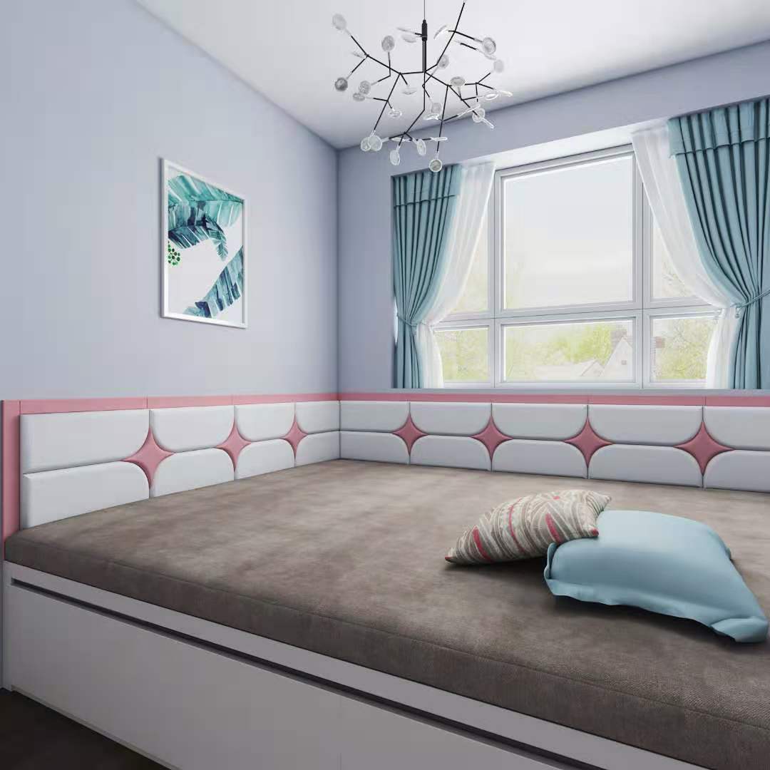 榻榻米防撞墙围炕围儿童防撞软包墙贴床头卡座自粘靠背背景墙