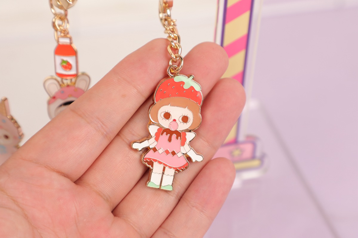 90340 青壹坊文具批发 tr-bc01442 bobbi甜心派对盲盒金属钥匙扣