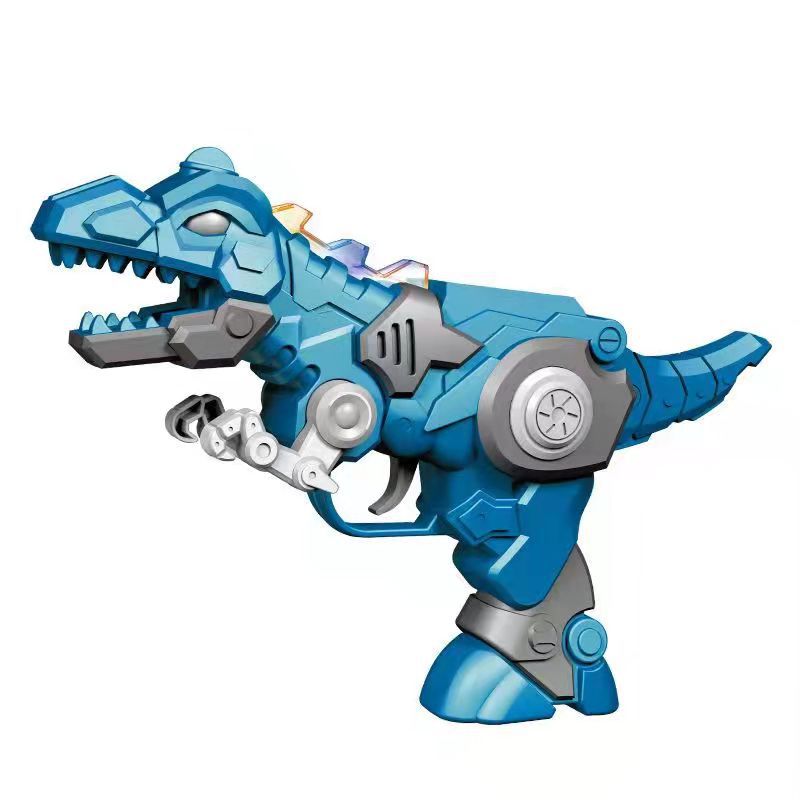 新款喷雾机械恐龙玩具枪 会喷火喷雾炫酷灯光武装导弹恐龙模型枪