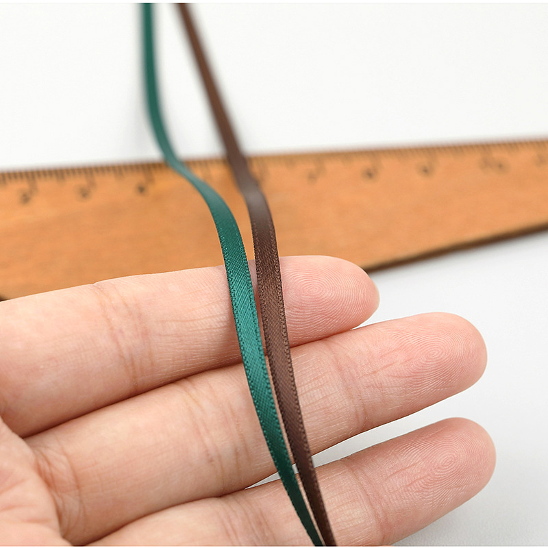 3mm细丝带细窄书签绳子装饰礼品扎发带缎带编发彩带绸带织带辅料