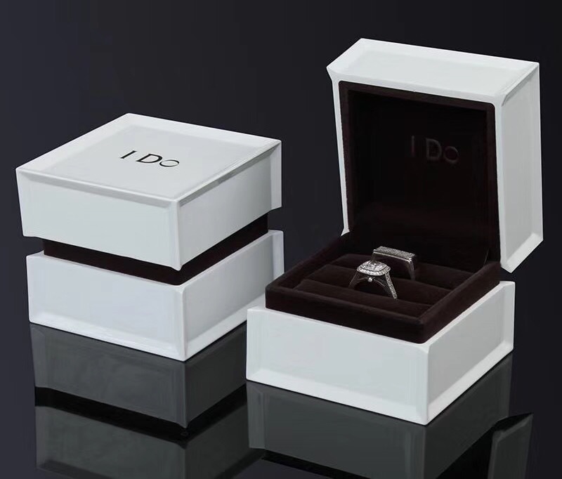 轻奢品i家do包装盒ido婚礼戒指盒钢琴烤漆耳钉对戒盒求婚钻戒盒