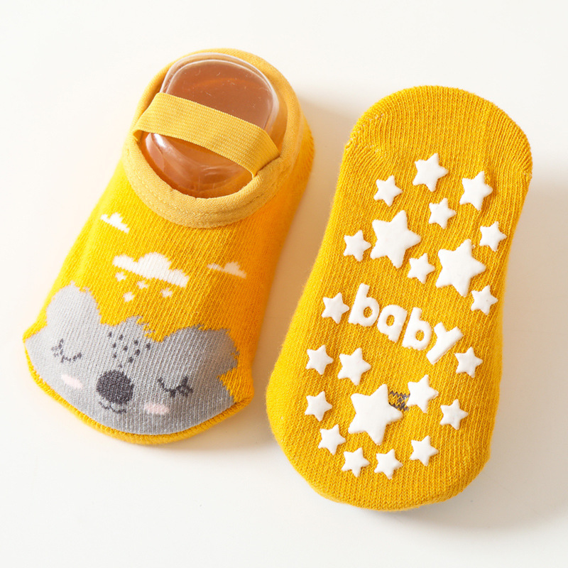 2023 New Children's Edging Socks Baby Toddler Socks Baby Floor Socks Cartoon Glue Dispensing Non-Slip Boat Socks Wholesale
