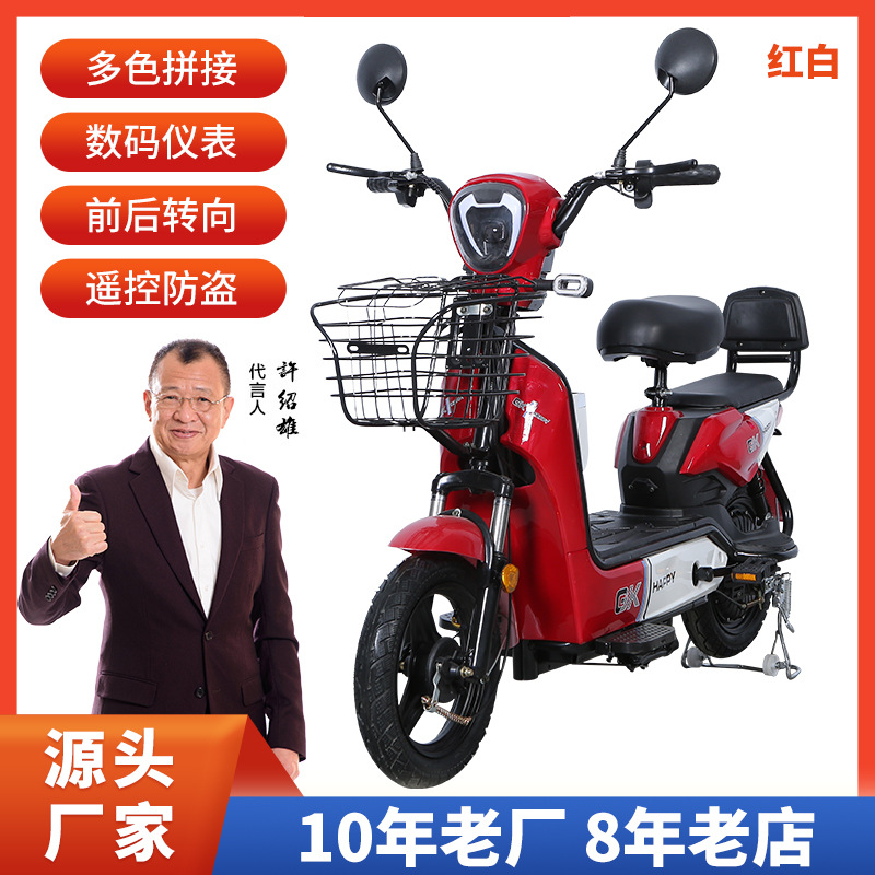 Export Electric Car National Standard Electric Bicycle Two-Wheel Battery Car Adult Yadiaima Same Electric Car