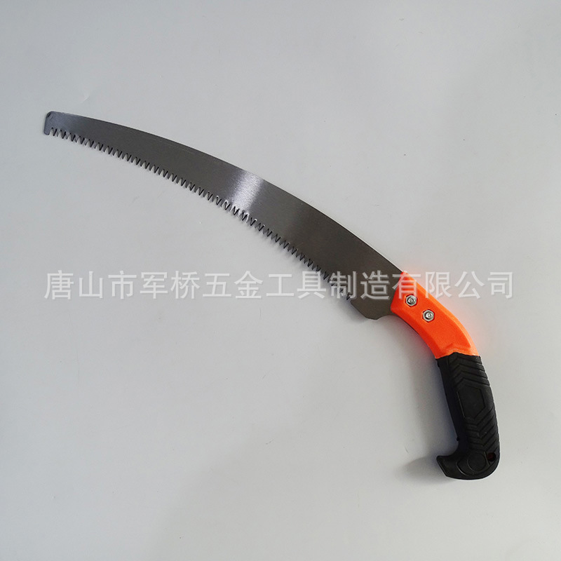 factory wholesale 350mm plastic handle with sheath curved saw fast saw three-sided grinding tooth fruit tree saw pruning saw